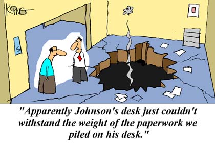 Funny Cartoon - Paperwork