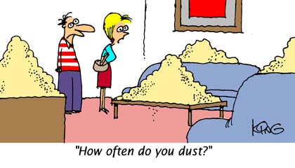 Funny Cartoon - Dusting