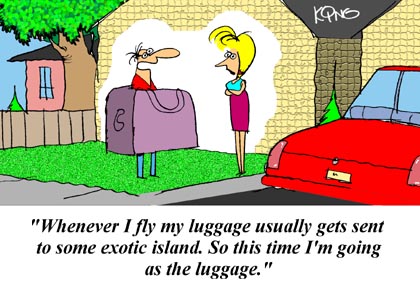 Funny Cartoon - As Luggage