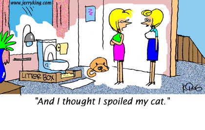 Funny Cartoon - Spoilt Cat