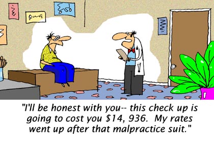 Funny Cartoon - Malpractice