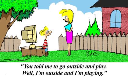 Funny Cartoon - Play Outside