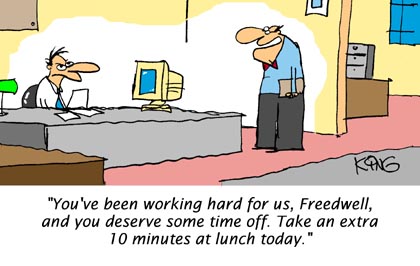 Funny Cartoon - Time Off