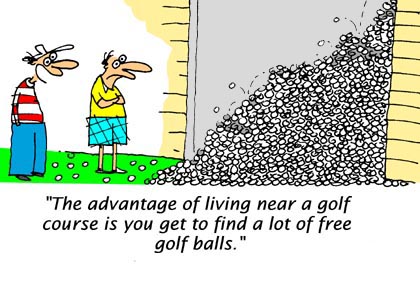 Funny Cartoon - Golf Balls